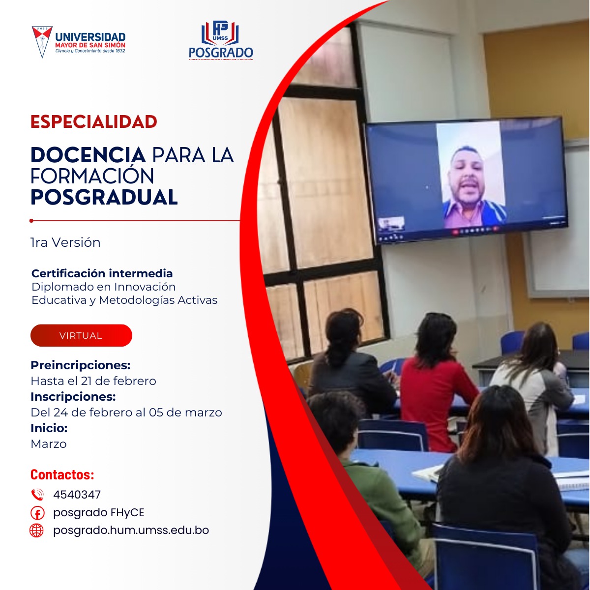  Especialidad en Docencia para la Formación Posgradual 1ra. versión.