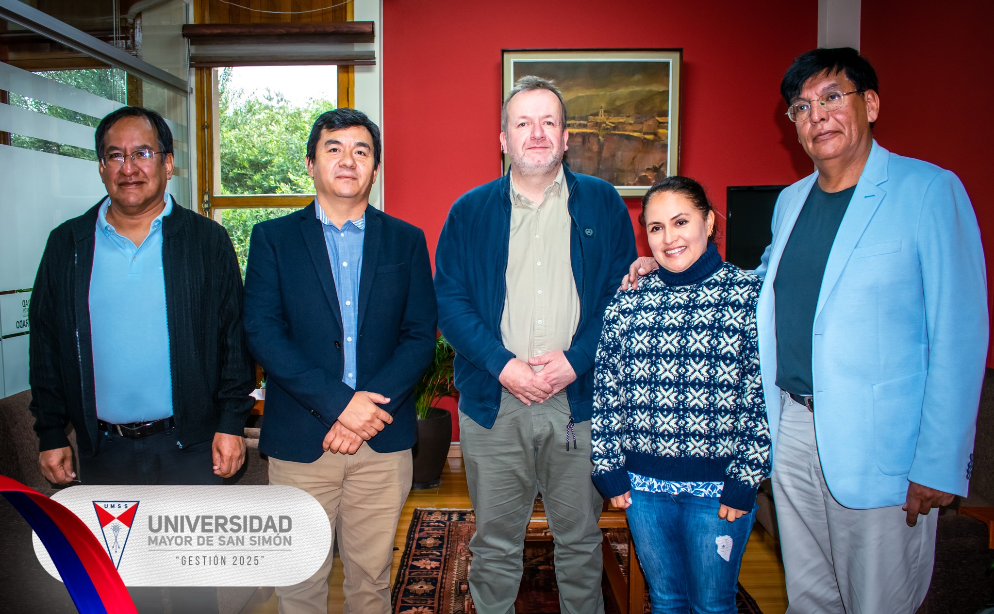 Vicerrector de la UMSS recibe visita protocolar del director del Centro Valón de Investigaciones Agronómicas de Bélgica