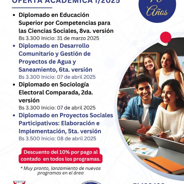OFERTA ACADÉMICA I/2025 Posgrado Facultad de Ciencias Sociales - UMSS