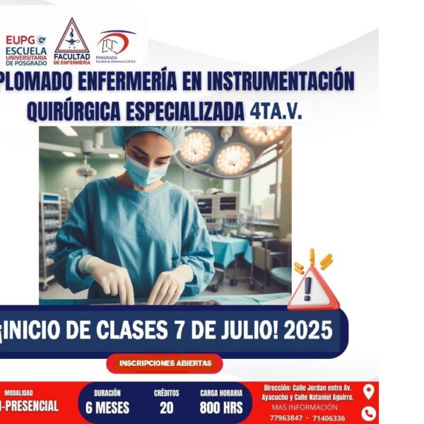 Diplomado Enfermería en Instrumentación Quirúrgica Especializada 4ta. V